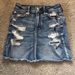 American Eagle Light Washed Jean Skirt
